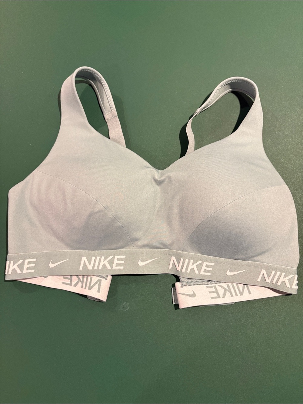 Nike Indy high support Light green Wireless Padded Sports Bra with Logo Band